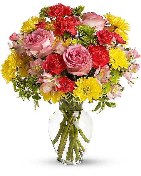Beautiful flower vase arrangement from our website that can be ordered for a Brantford or Paris flower delivery.