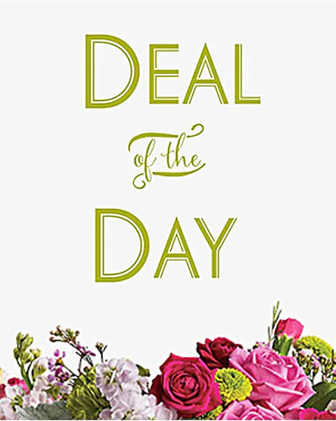 Deal of the Day icon from McCormick Florist website for a Brantford or Paris flower delivery.