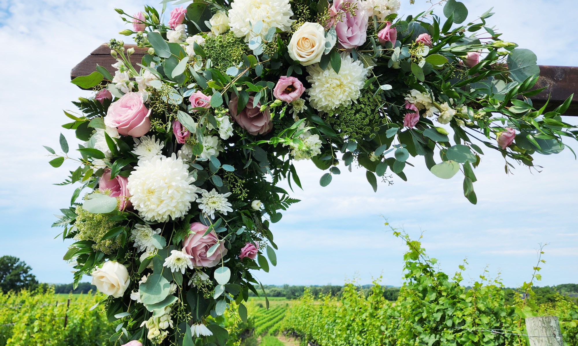 Wedding flower arch